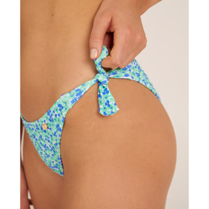 Braga de bikini clásica con lazos y estampado floral