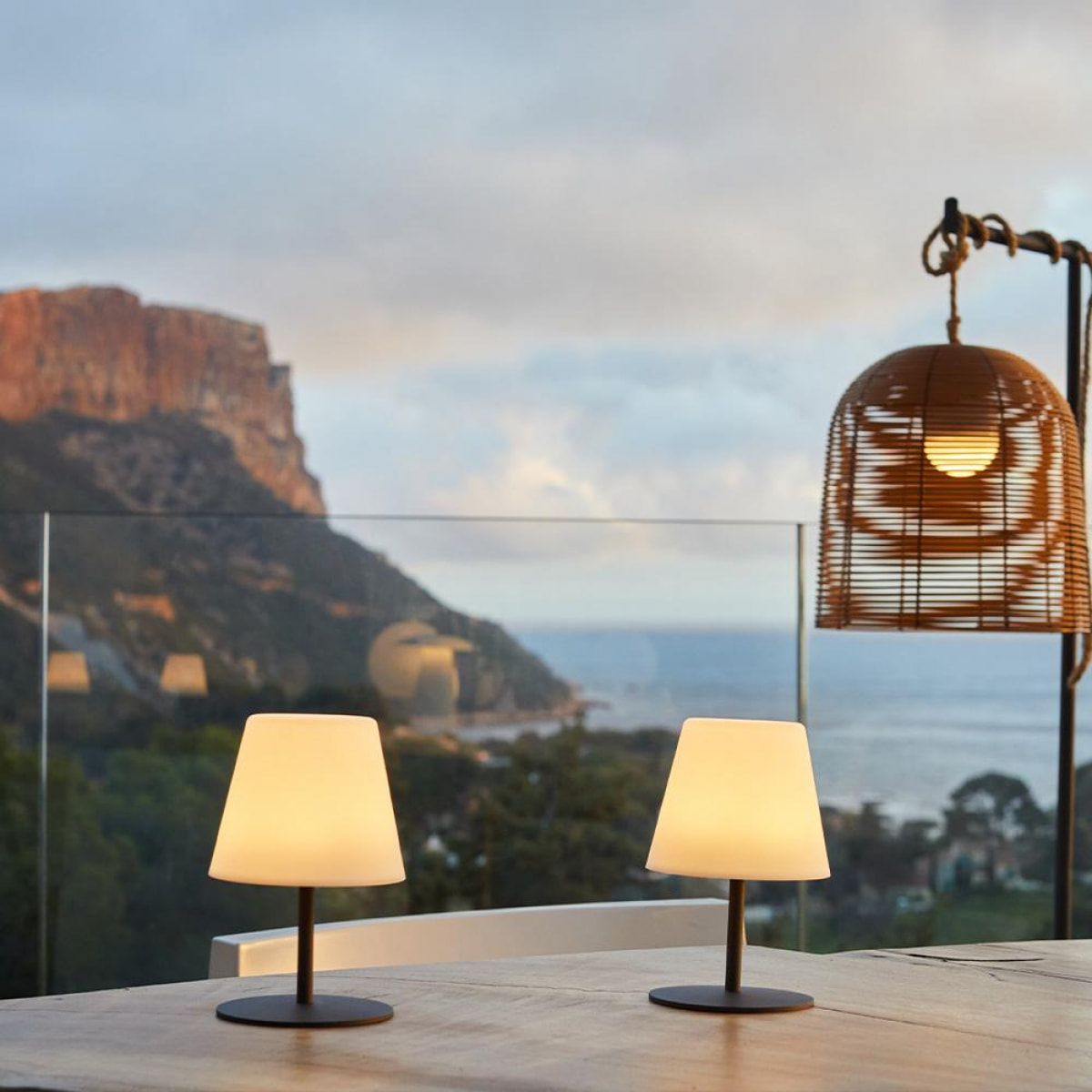 Set de 2 lampes de table sans fil LED TWINS H16CM