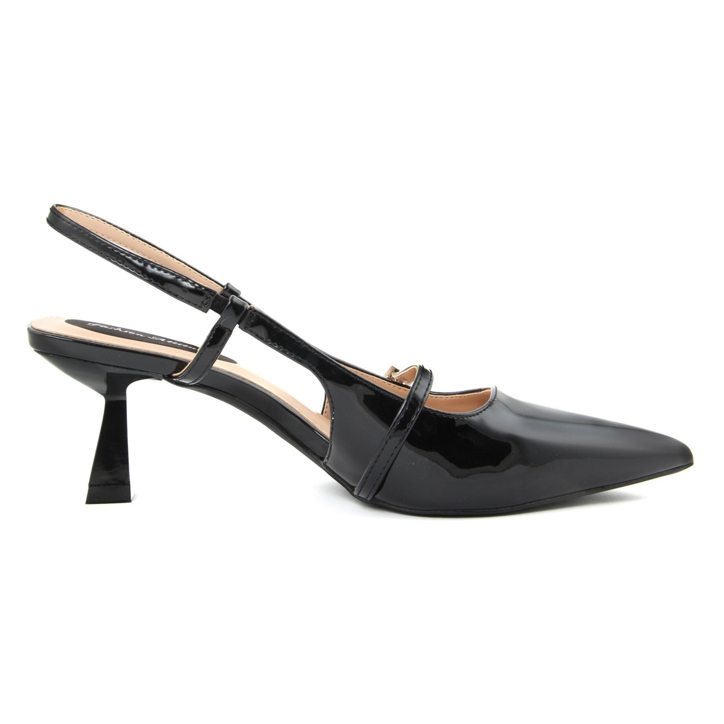 Slingback Donna colore Nero-Altezza tacco:7,5cm