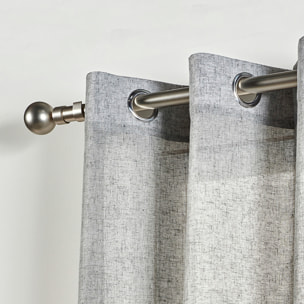 Rideau LINUM XXL à oeillets Gris