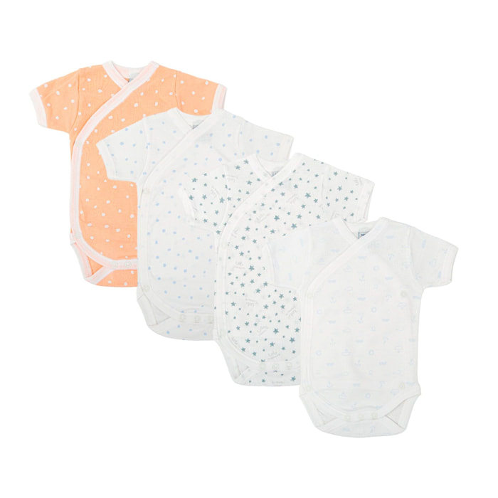 Pack 4 Body Cruzado Manga Corta