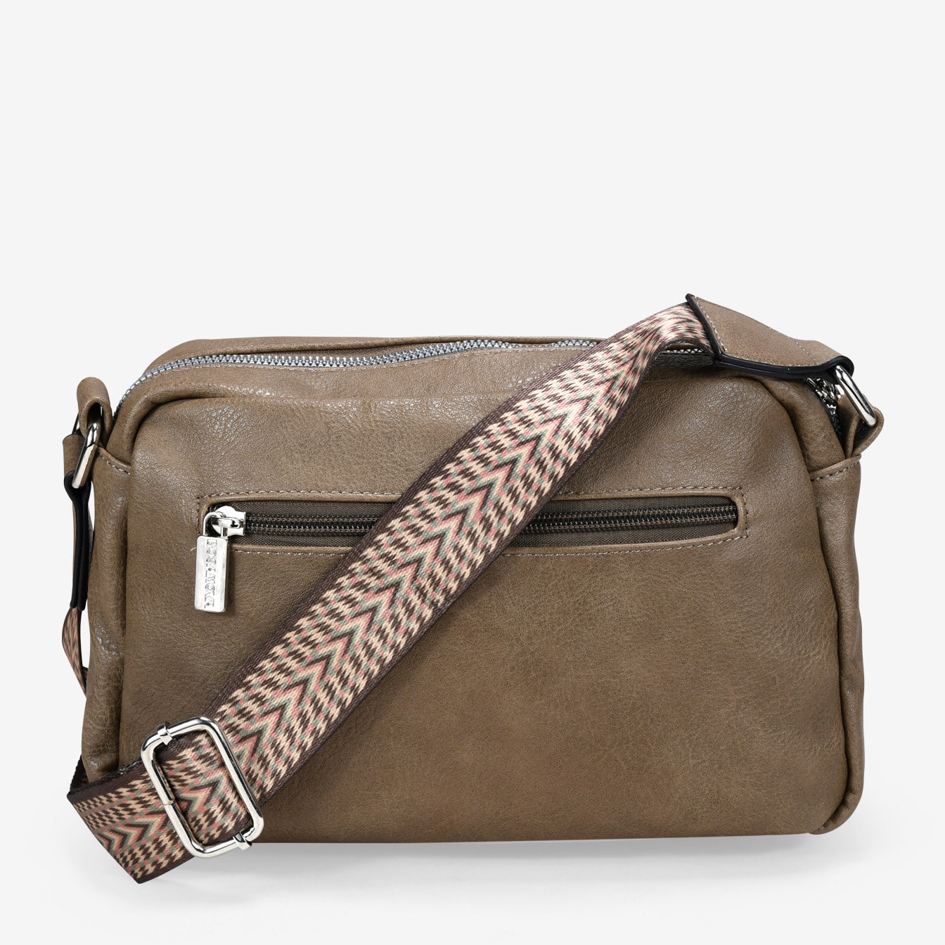 Bolso bandolera visón con asa étnica