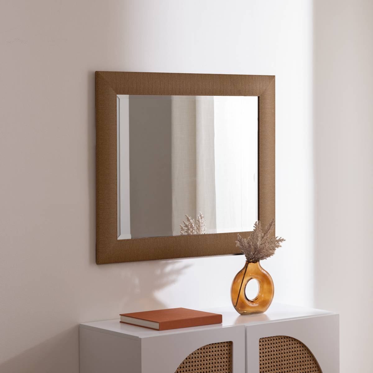 Miroir mural Nala marron 87x72cm