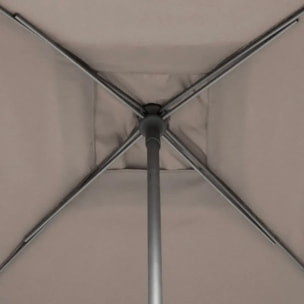 Parasol droit carré "Soya" taupe D2,5x2,5m en acier