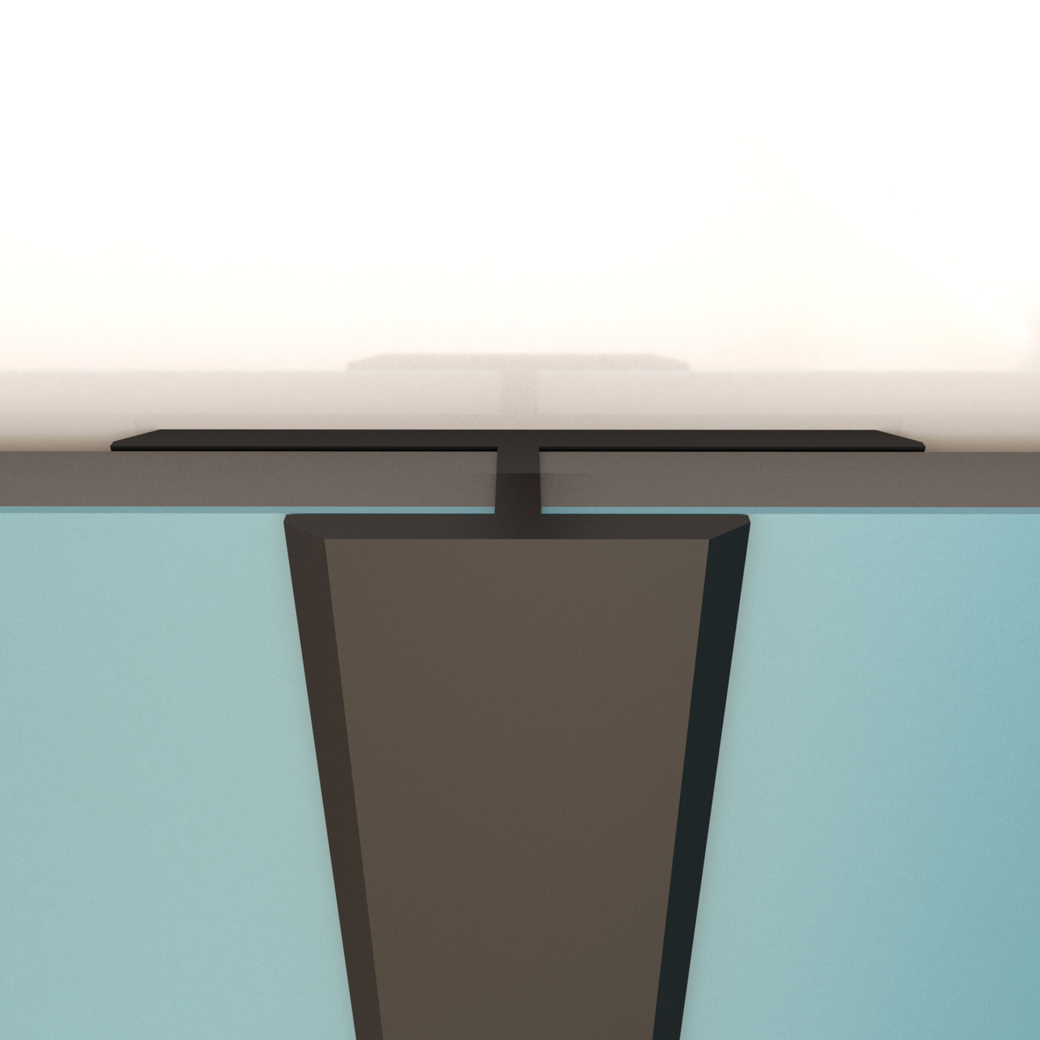 Profilé de jonction en Aluminium Finition Noir Mat pour Panneaux Muraux - 20x5x2100 mm