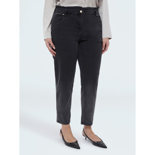 Fiorella Rubino - Jeans Balloon lavado black - Negro
