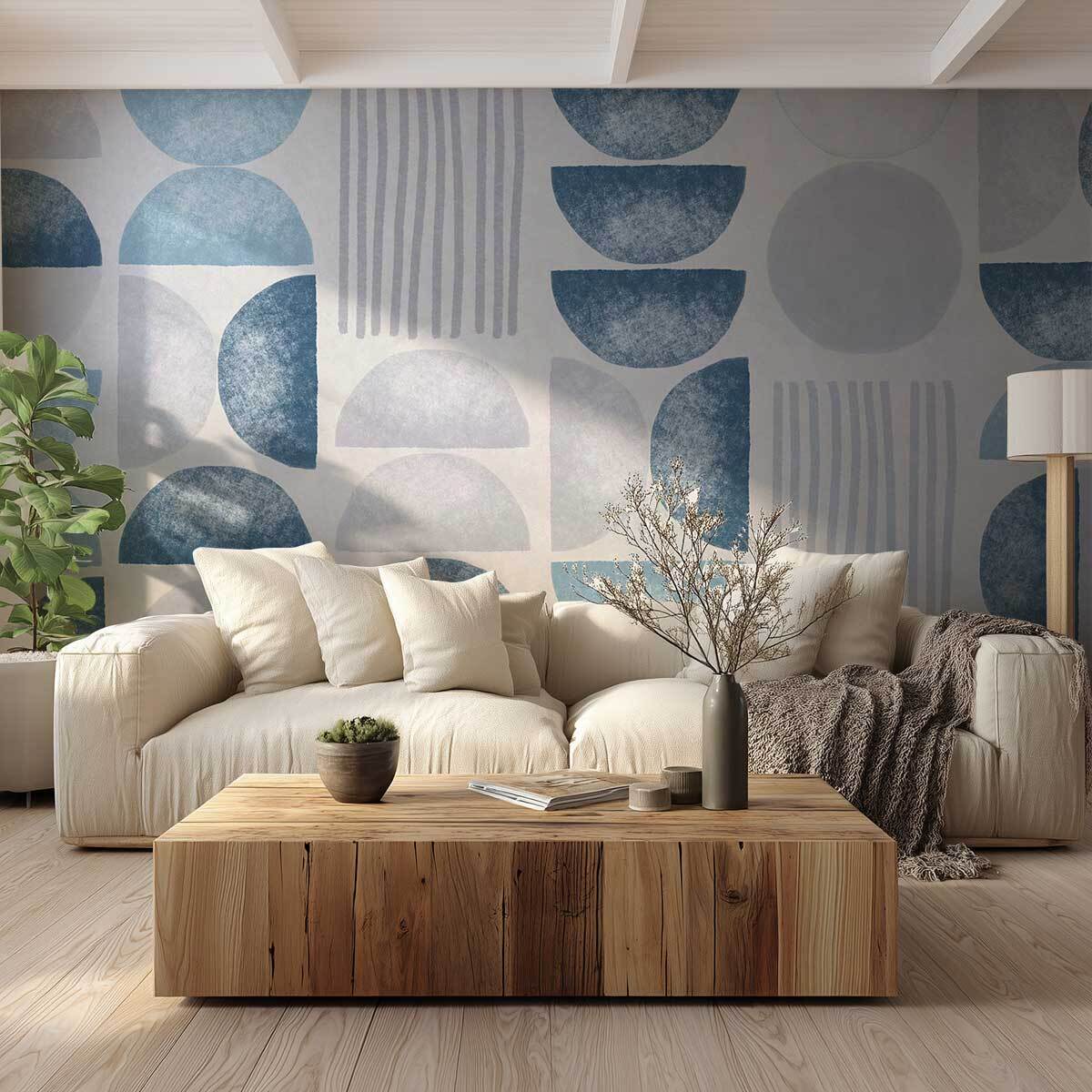 Papier peint panoramique Sphères Horizon Azur Intissé