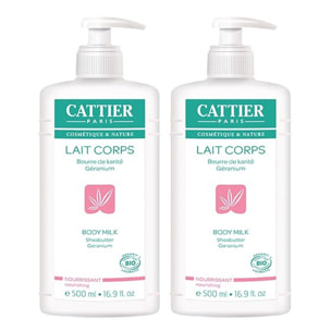 Lait Corps Nourrissant - Beurre de Karité & Géranium 2 x 500 ml