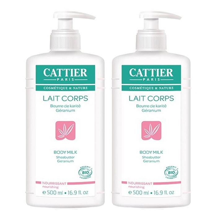 Lait Corps Nourrissant - Beurre de Karité & Géranium 2 x 500 ml