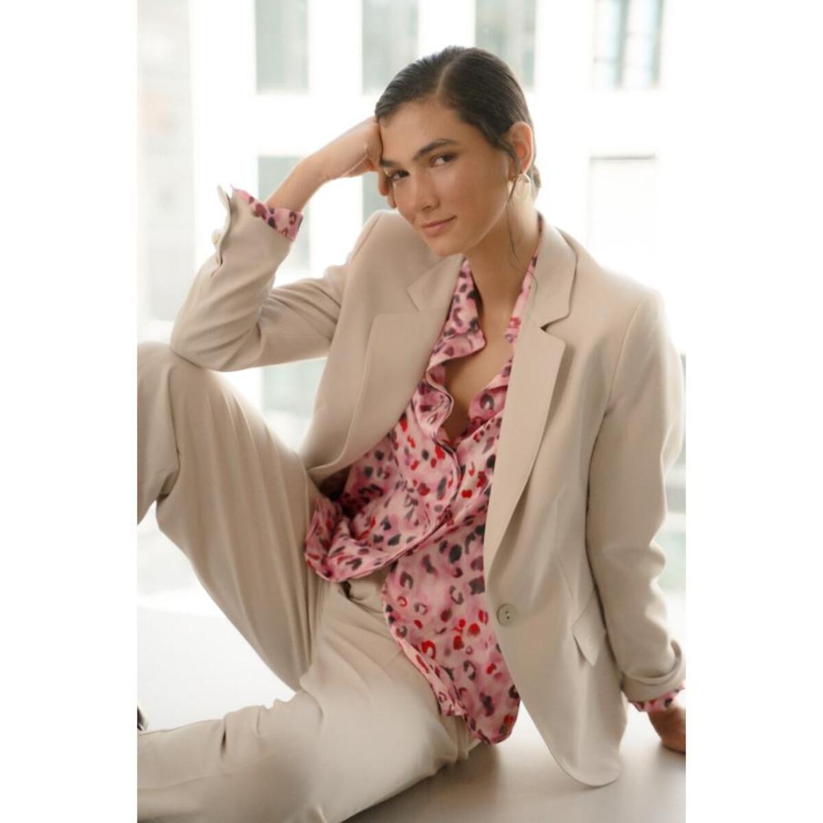 Camicia dritta stampa animale