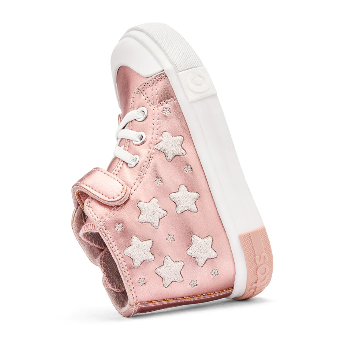 Sneakers alte da bambina con stampa a stella