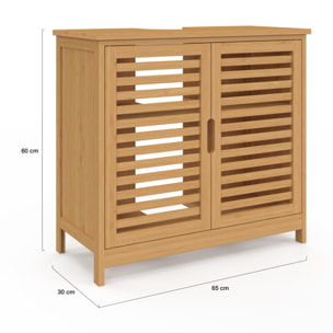 Meuble sous vasque sur pieds Maya 2 portes