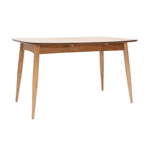 Table à manger extensible carrée en bois clair L90-130 cm NORDECO