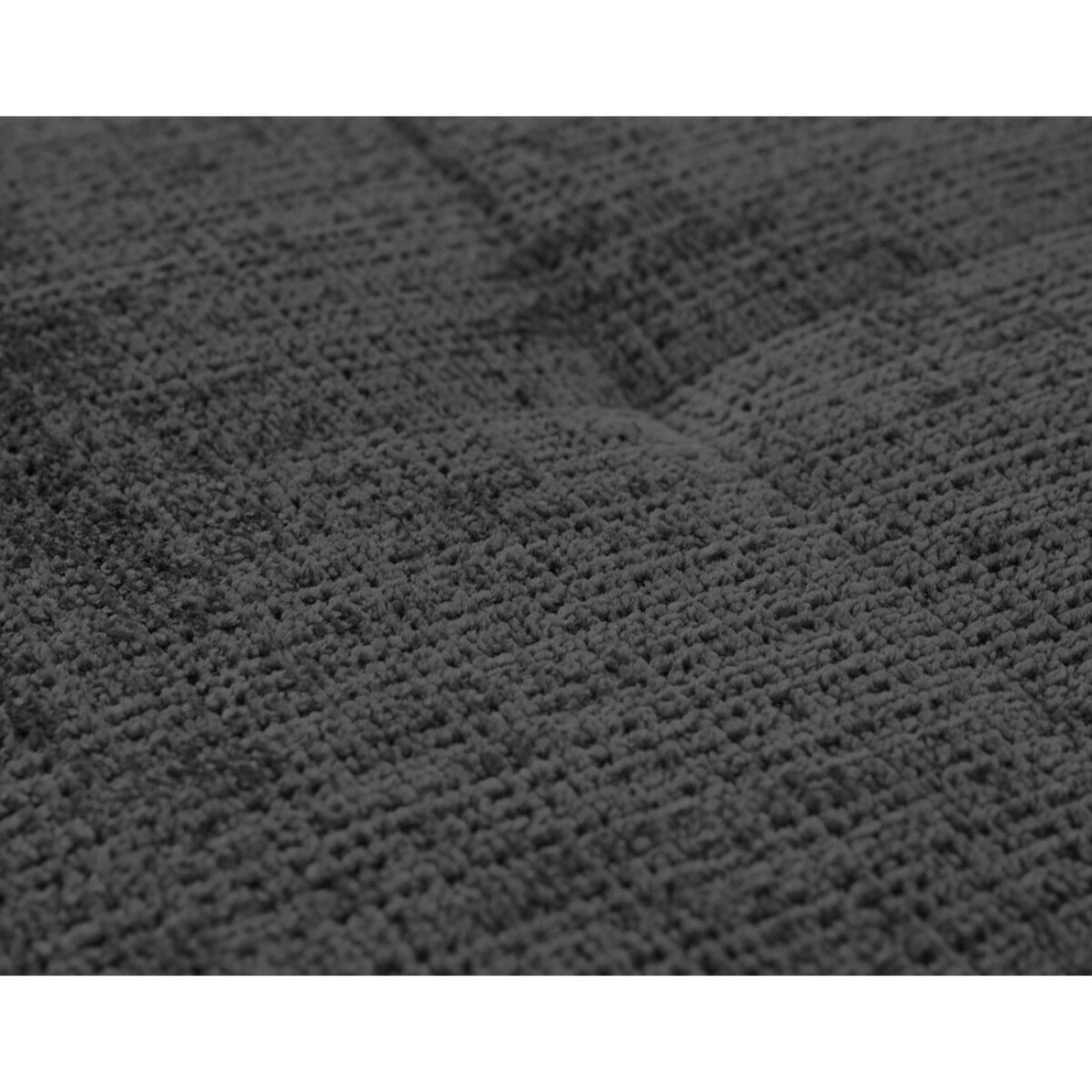 Rune - canapé panoramique d'angle gauche 7 places en velours texturé - Gris Anthracite