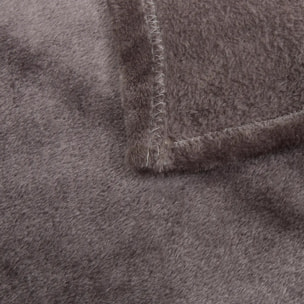 Plaid flanelle Ollis gris foncé 260x240cm