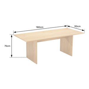 Table en bois style scandinave 180cm ALMA