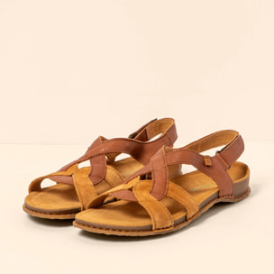 Sandalias N5819 SOFT NAPPA-SILK CUERO /PANGLAO color Cuero