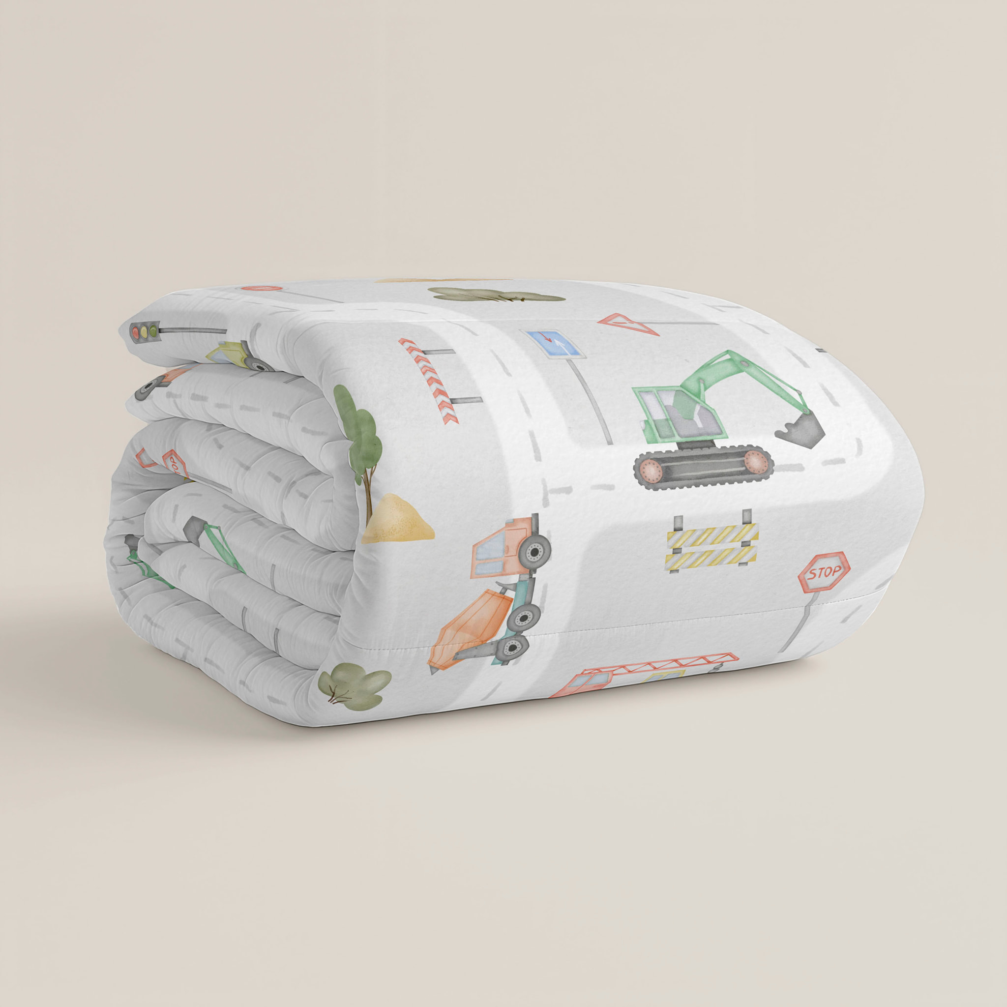 Cool Kids - Edredón Nórdico Estampado - Infantil - 100% Algodón - 200 gr/m² con Tacto Pluma - Road