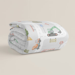 Cool Kids - Edredón Nórdico Estampado - Infantil - 100% Algodón - 200 gr/m² con Tacto Pluma - Road