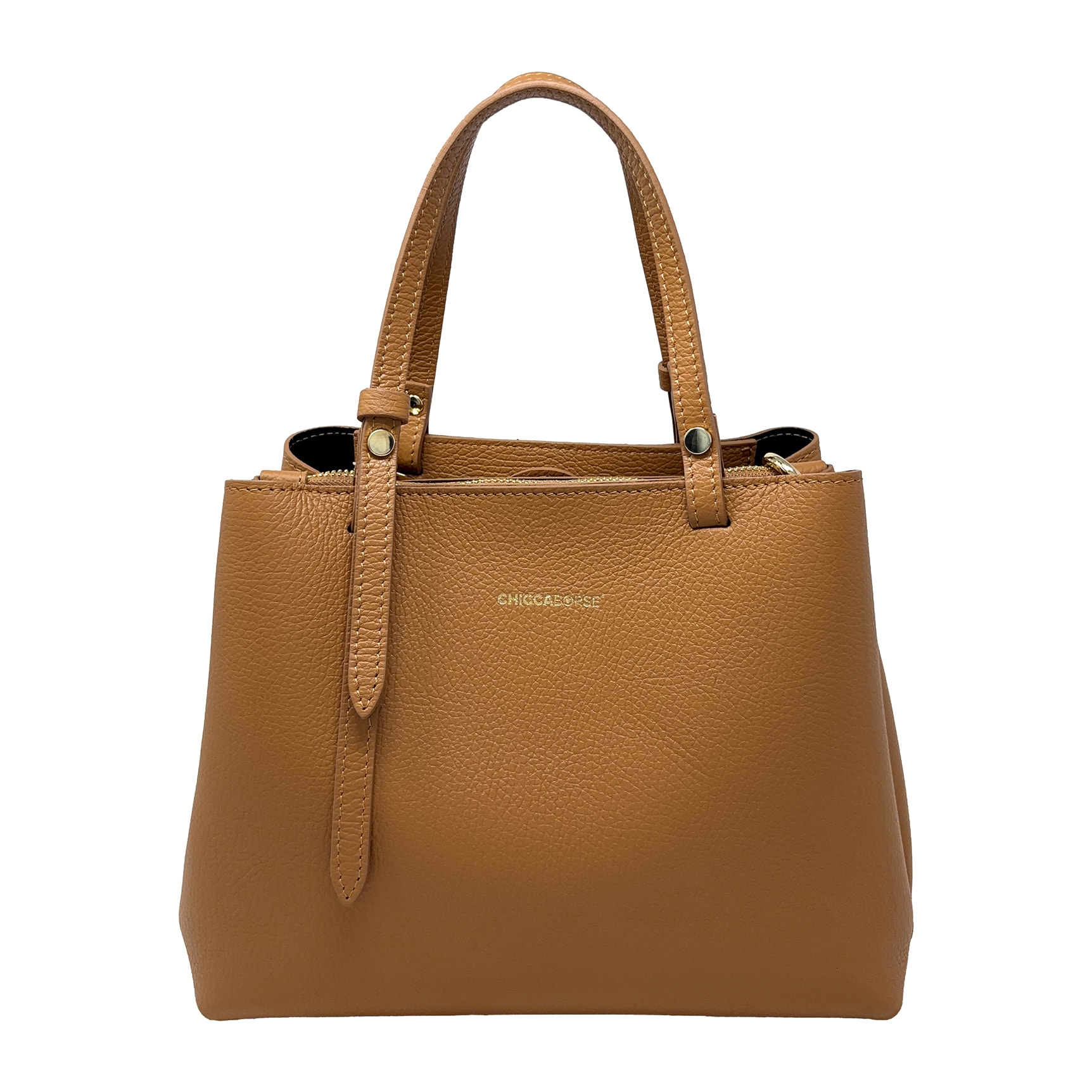 Borsa a Mano Elegante da Donna in Pelle Martellata con Tracolla