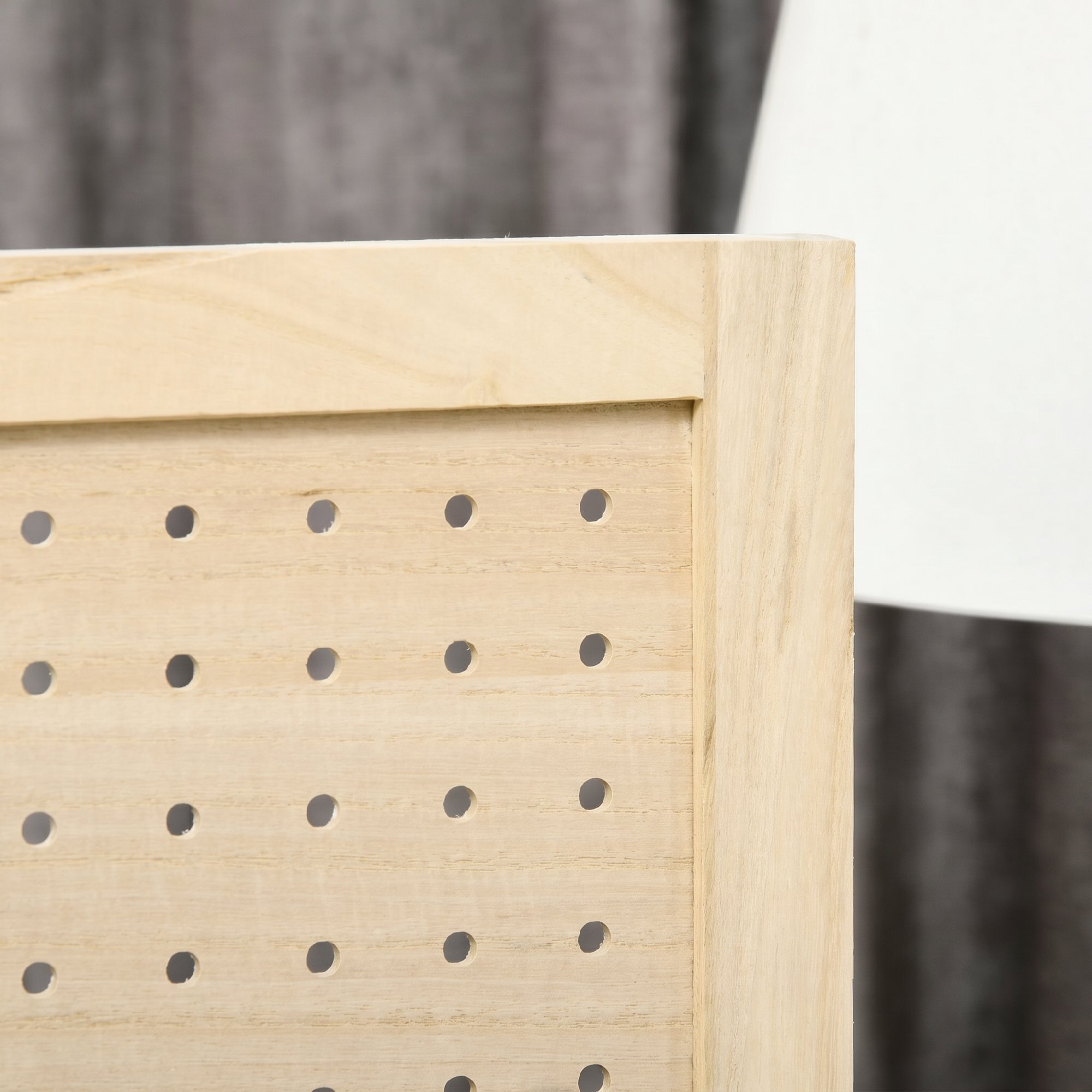 Paravent intérieur en bois 3 panneaux 114 x 144,5 cm pliable bois naturel