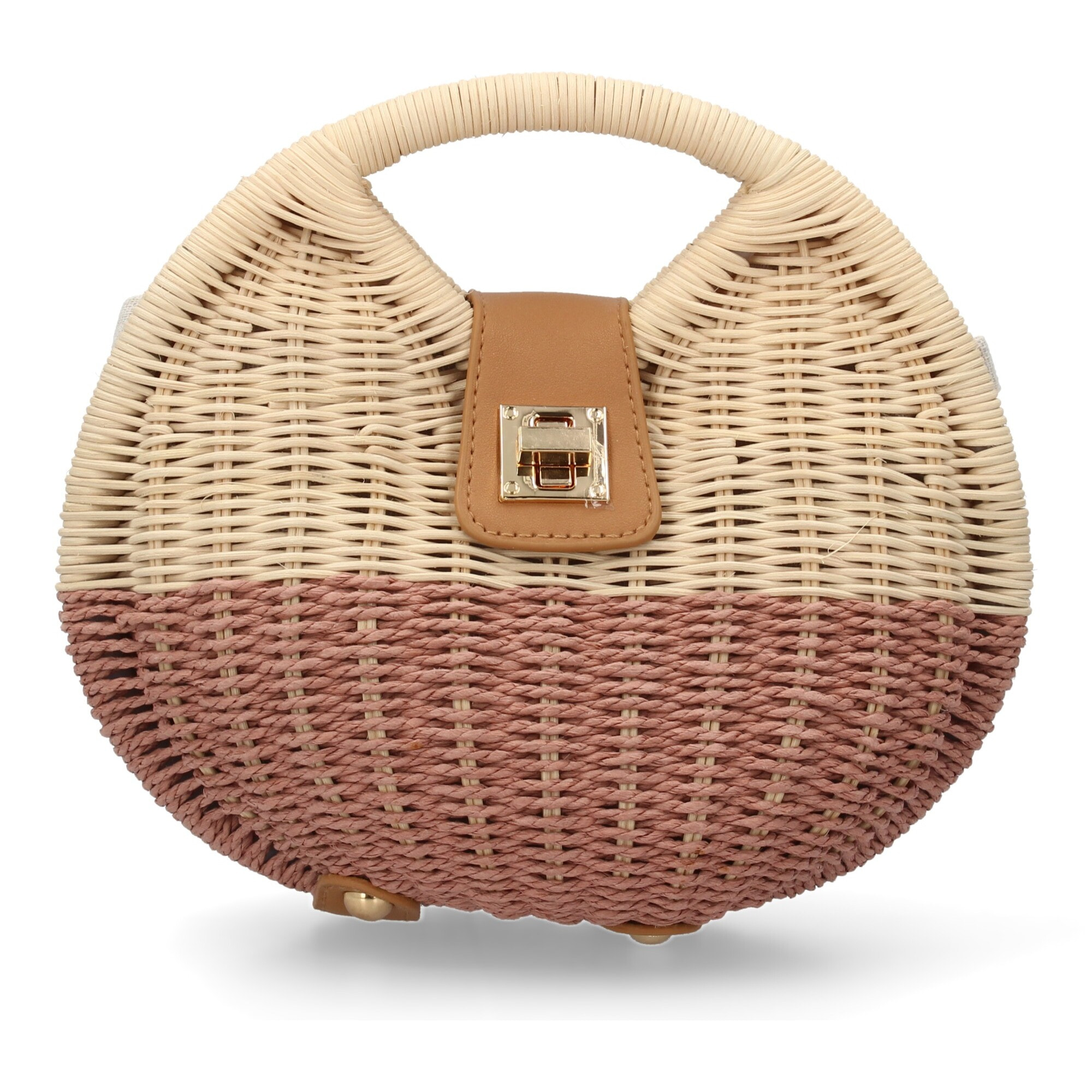 Bolso de hombro para mujer, material de rafia, diseño elegante y moderno ideal para verano