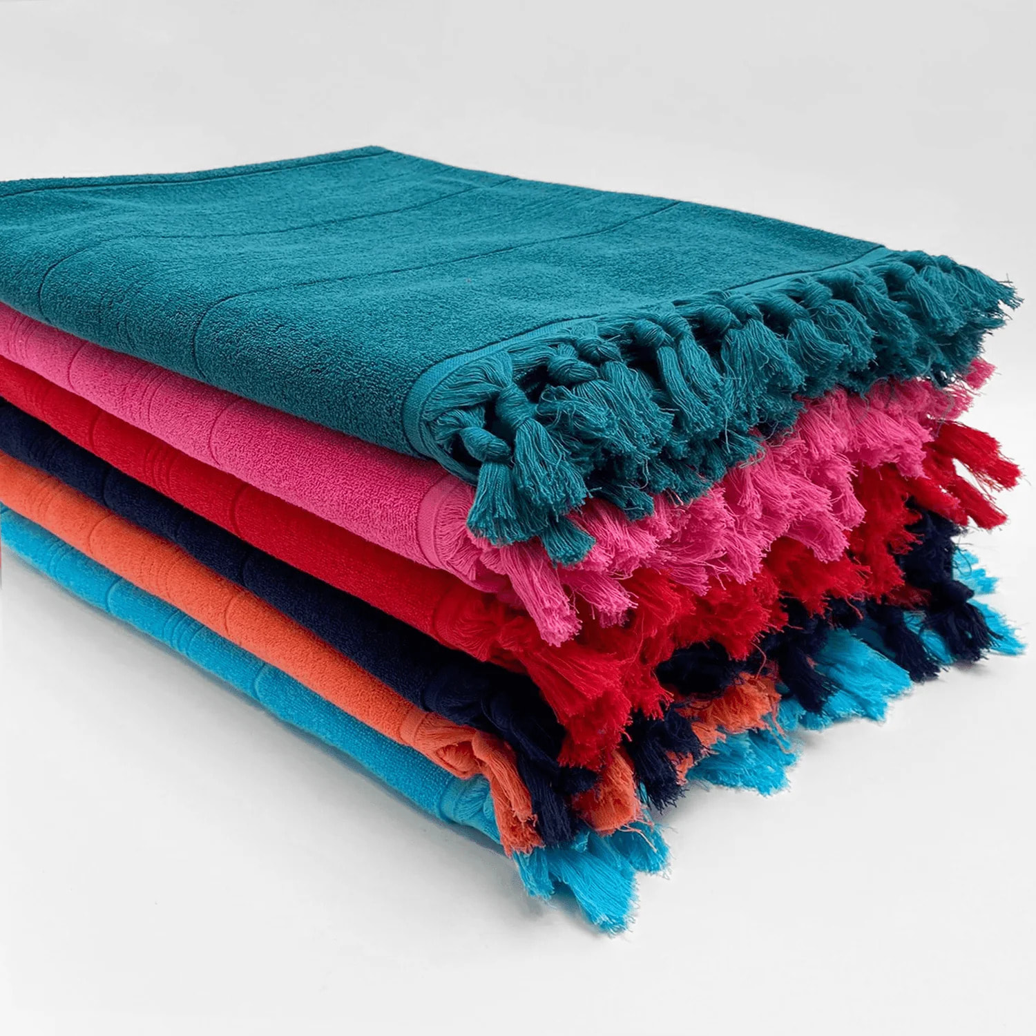 Fouta doublée éponge XL - Hammam Fuchsia - 330g/m²