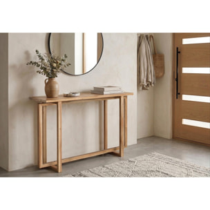 Consola de Madera de Mindi 120 Cm Estilo Contemporaneo - Escandinavo