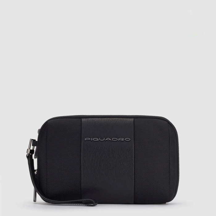 Piquadro Pochette uomo a due scomparti in tessuto riciclato