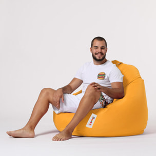 Pouf poire d'extérieur 130x115cm jaune KAYAR