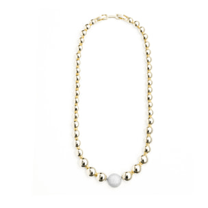 Collar de Circonita Brillante acabado en oro amarillo de 18k