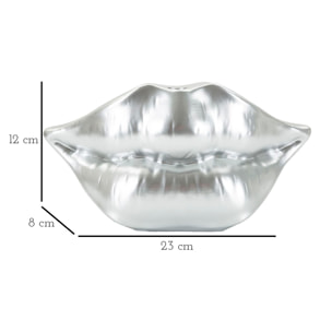 VASO MOUTH LIP SILVER CM 23X8X12