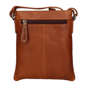 Borsa a tracolla  da uomo In Vera pelle Made in Italy 18x21x4 cm