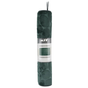 MSV Tapis de bain  Microfibre PEBBLE 40x60cm Vert Foncé