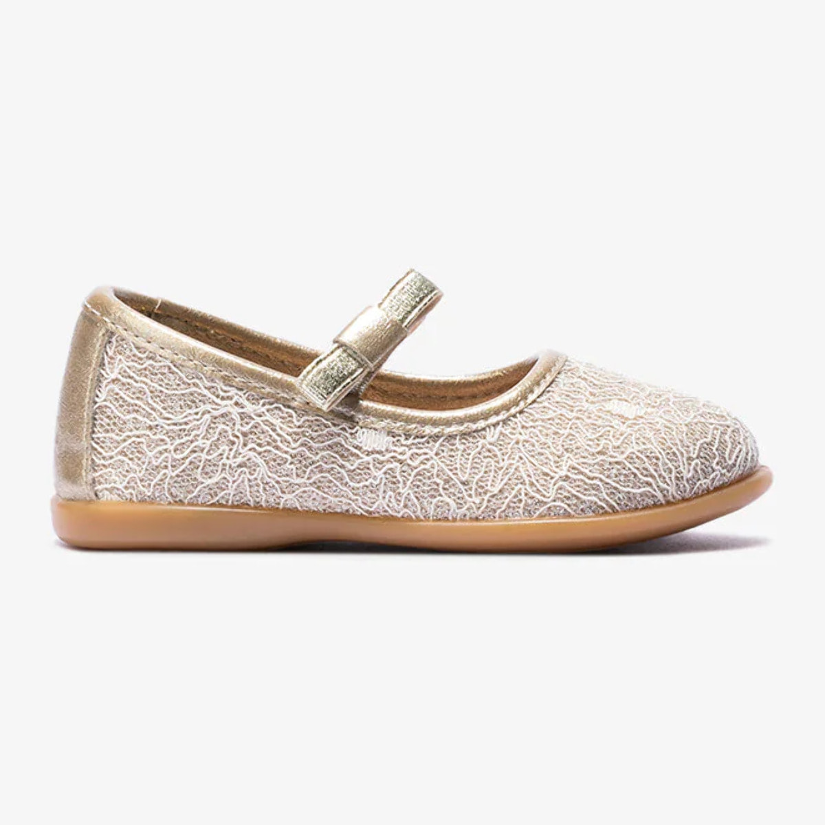 Ballerine per neonati con texture metallizzata