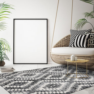 Tapis extérieur tissé kilim rectangle TOMOBI