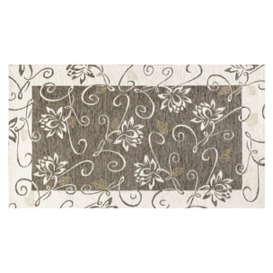 TAPPETO ARREDO DIS.NINFEA COL. GRIGIO CALDO 65X175 CM CON ANTISCIVOLO