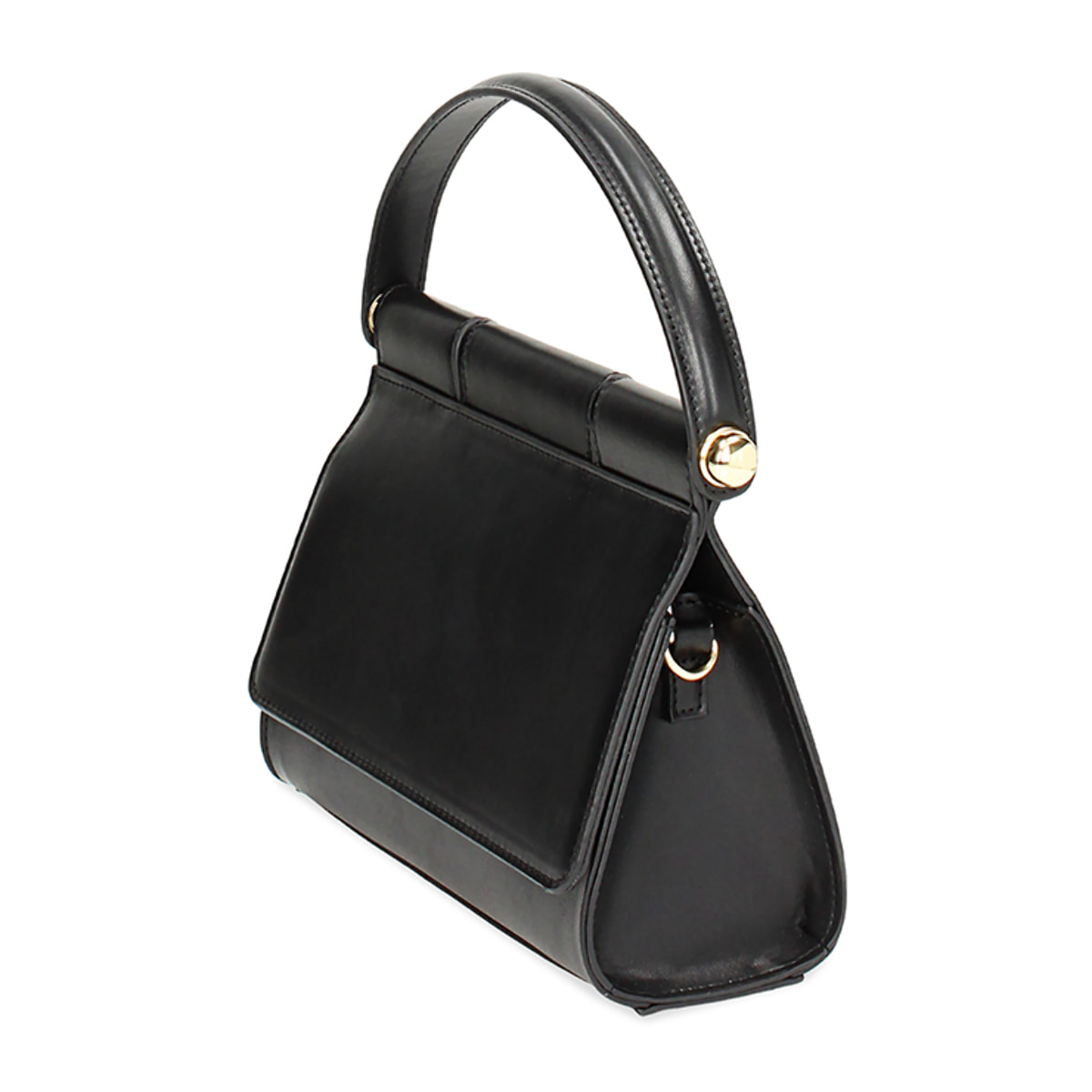 Minibolsa negra bajo el brazo
