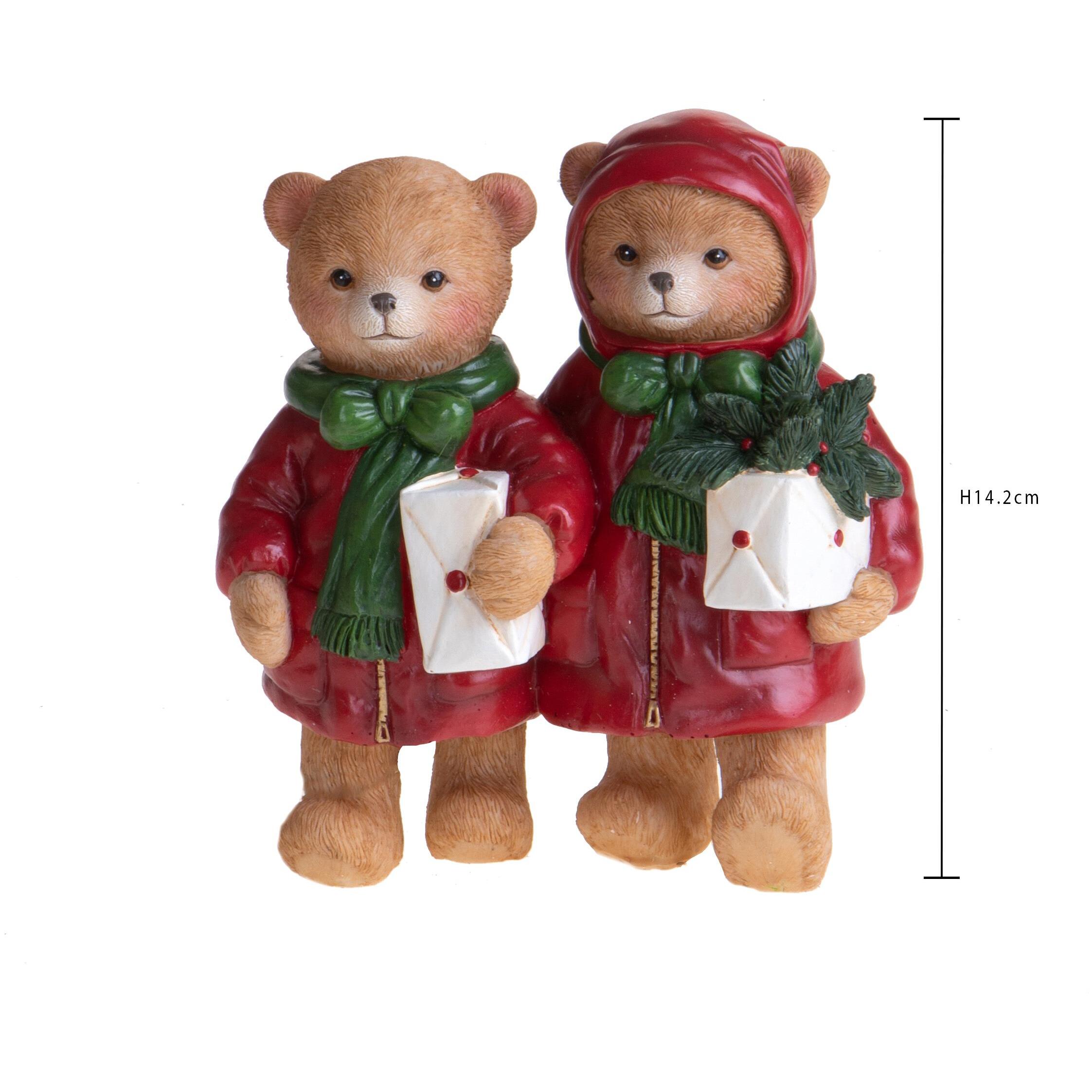 Coppia orsetti - Pezzi 2 - 13xH14,2x7,2cm - Bianchi Dino SpA