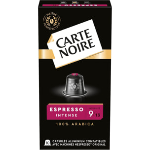 Espresso Intense n°9 x10 - Capsules compatibles Nespresso en aluminium