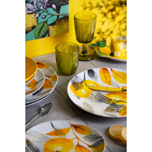 Servizio piatti 18 pezzi Excelsa – Lemon Grey, Porcellana Giallo