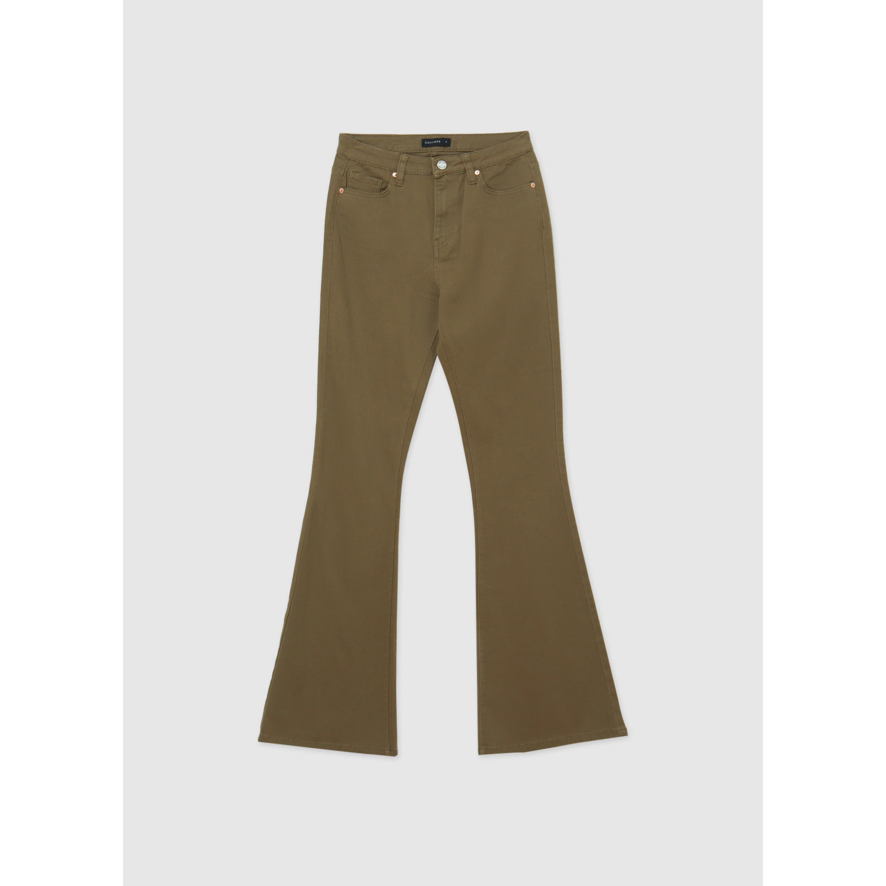 Pantalone a zampa in twill