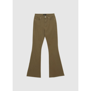 Pantalone a zampa in twill