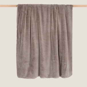 Manta pelo suave bicolor Rusia color gris piedra