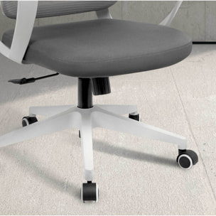 Silla de estudio Leah tela gris 107x66x61 cm