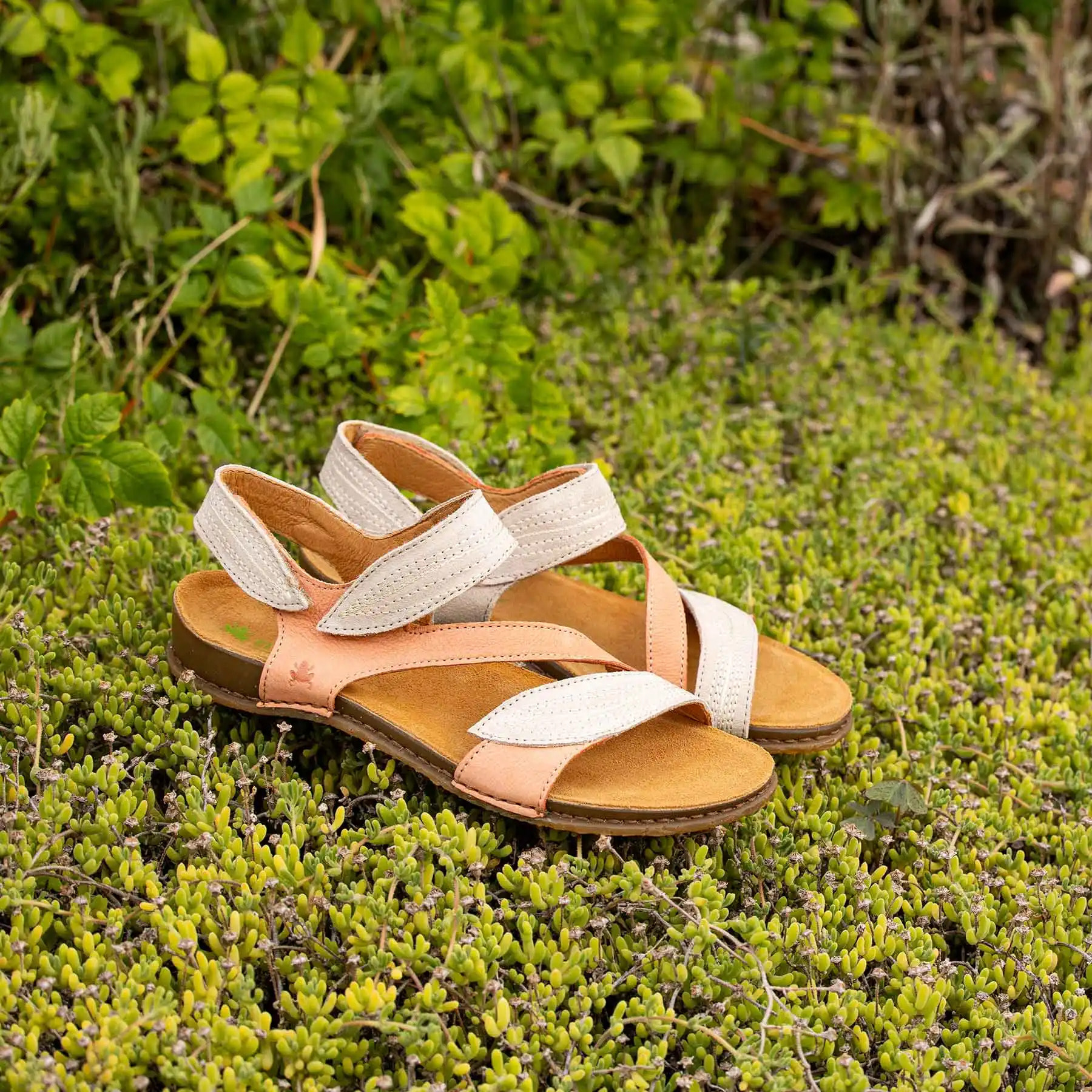 Sandalias N5810S NOBUCK LAVADO SALMON-CREAM/ PANGLAO color Salmon-cream