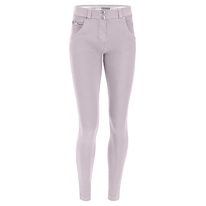 Pantaloni push up WR.UP® vita alta superskinny tessuto navetta