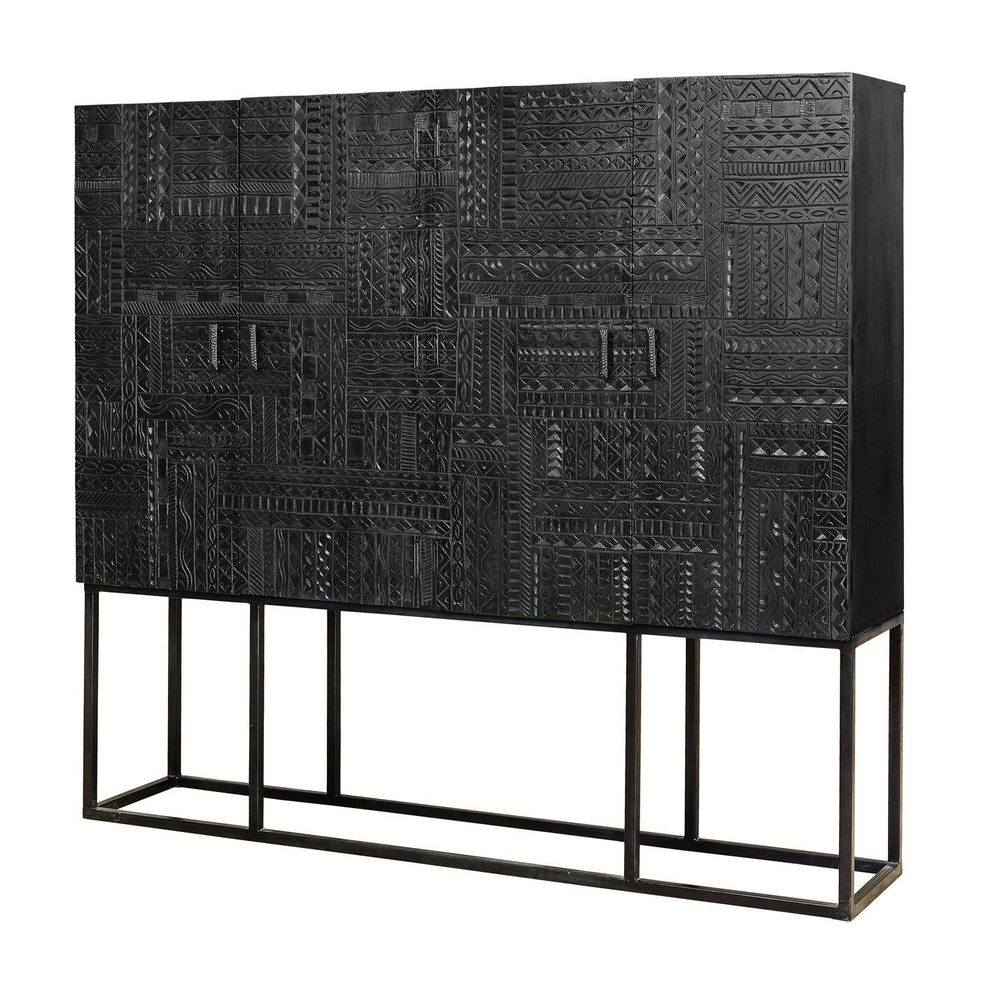 Aparador alto - Madera de Mango y patas de Hierro - 180x40x160cm