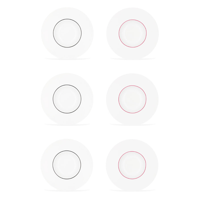 6 assiettes creuses   ligne