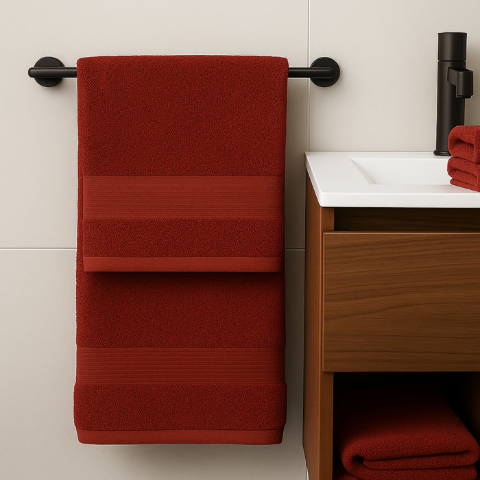 UNO CASA DESIGN Telo Bagno Julia in Spugna di Puro Cotone 450 gr/mq